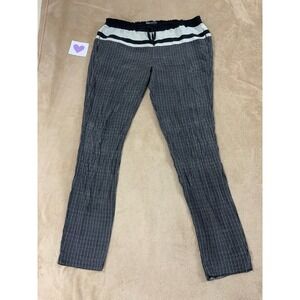Vince Silk Pull On Pants Womens size SP Black White‎ Stripe